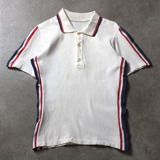 Weißes Vintage-Poloshirt (Herren, S)