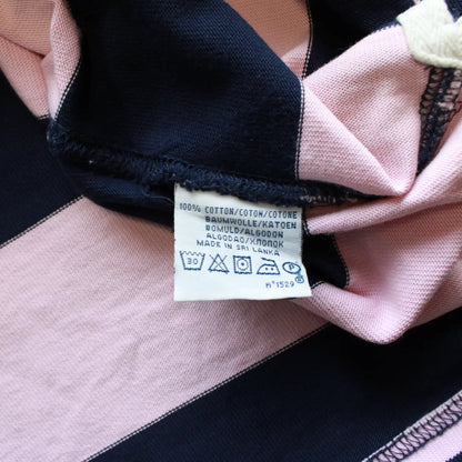 Ralph Lauren Long Sleeve Polo Shirt – Pink/Navy Striped (Man-XXL)