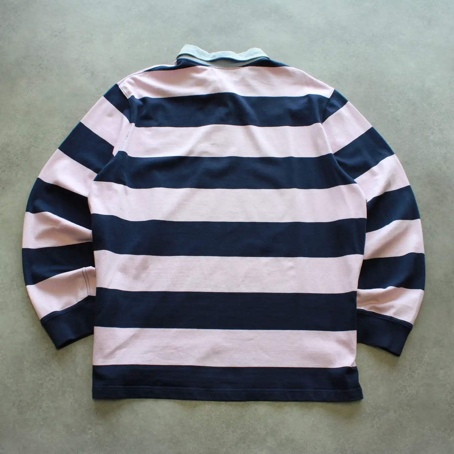 Ralph Lauren Long Sleeve Polo Shirt – Pink/Navy Striped (Man-XXL)
