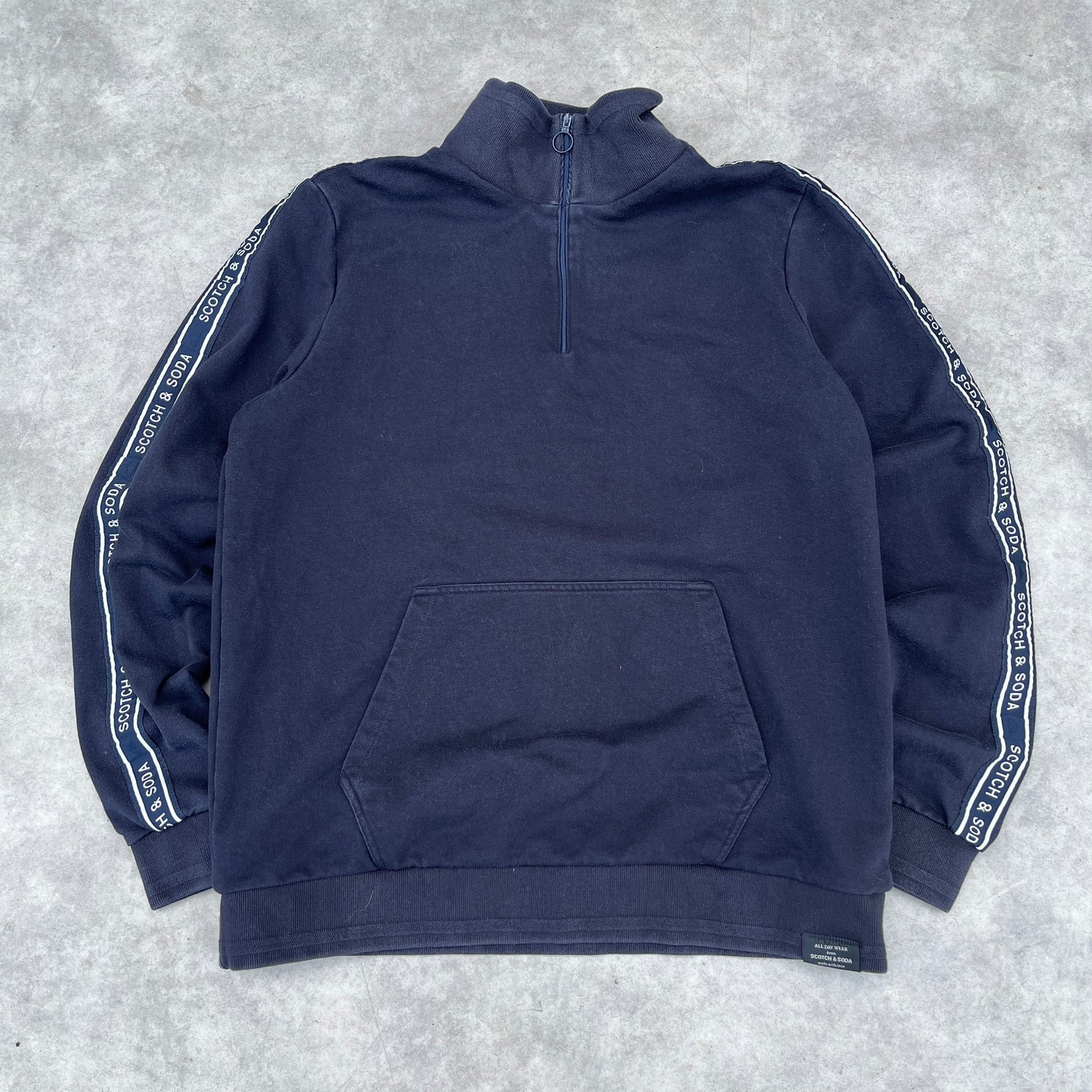 Scotch & Soda Navy Quarter Zip Sweatshirt XXL