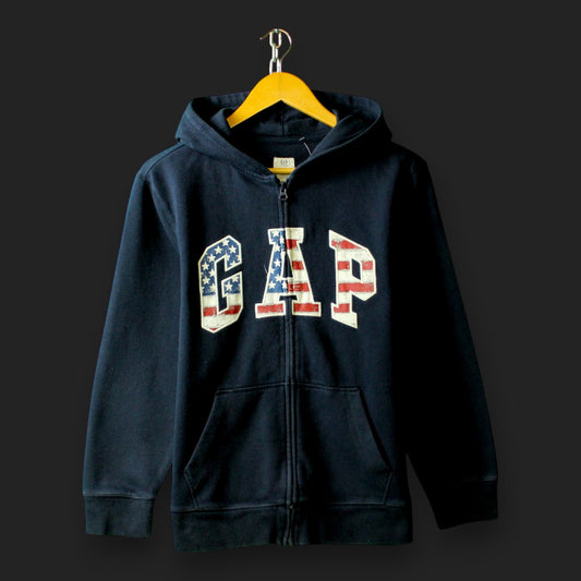 GAP Kapuzenpullover mit durchgehendem Reißverschluss (Größe 160 cm)