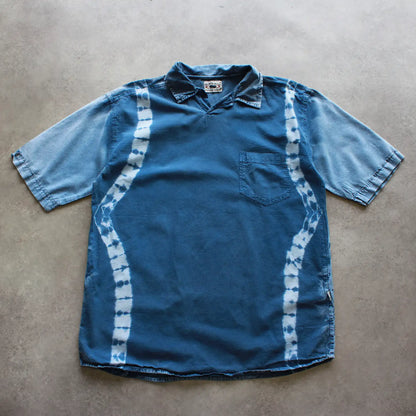 South Gate Tie-Dye Polo Shirt – Blue (Man-M)