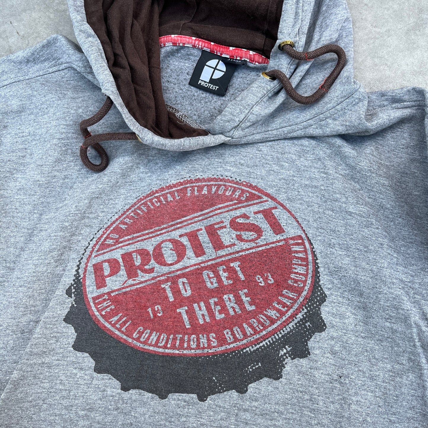 Protest Grey Hoodie L