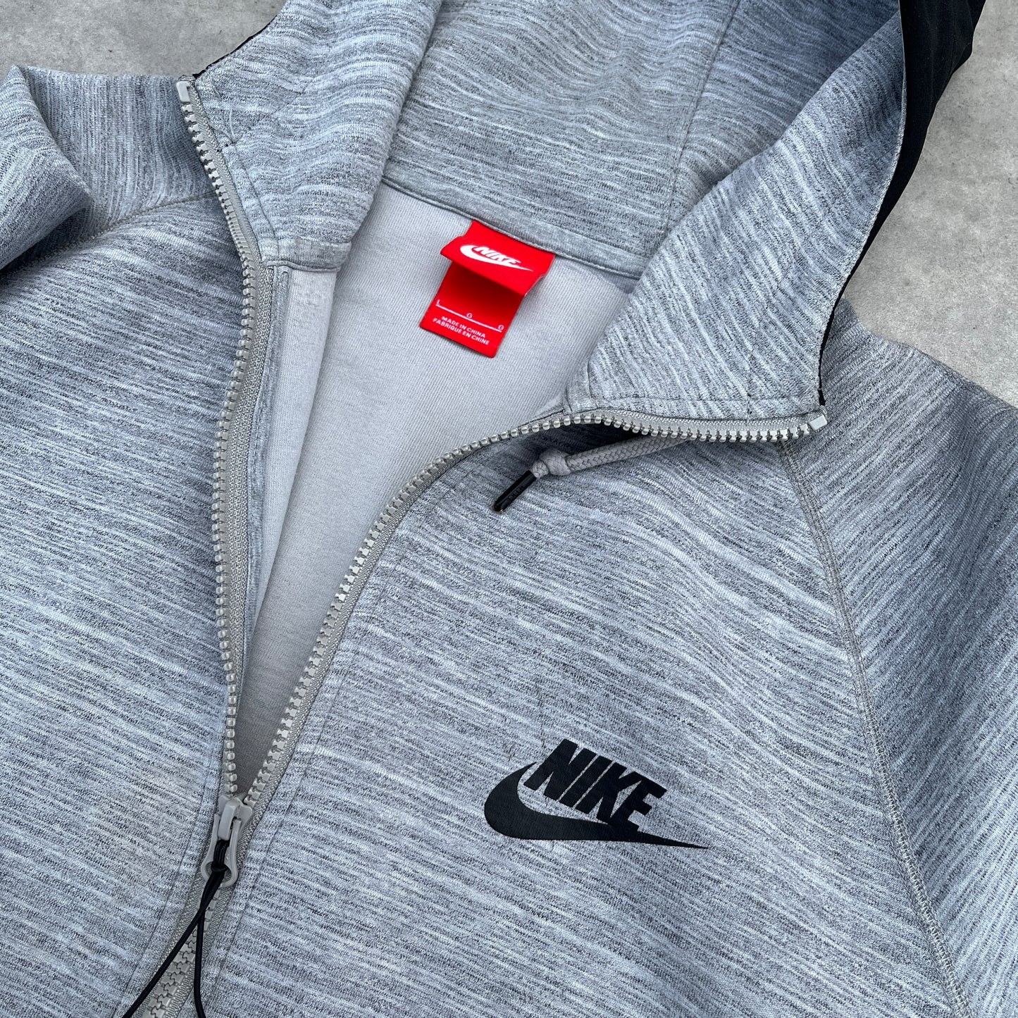 Nike Grey Tech Zip Hoodie L