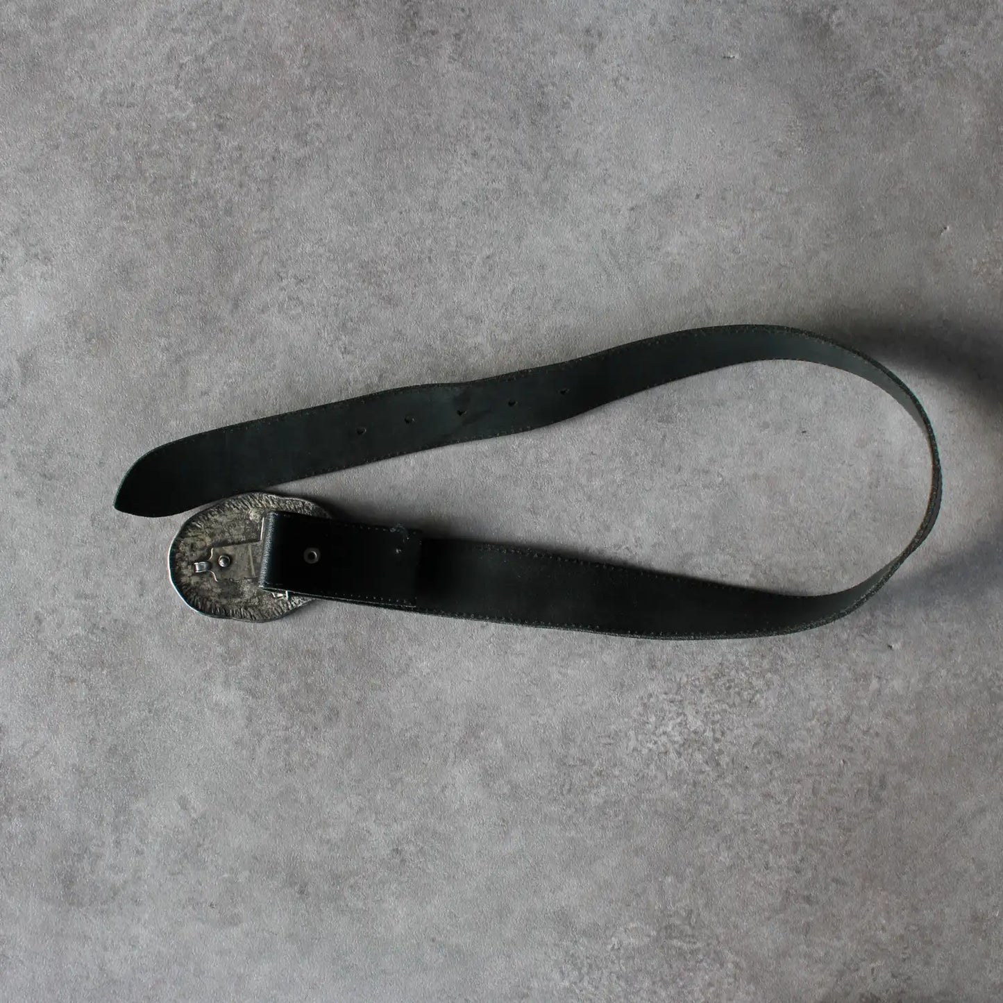 Vintage Eagle Metal Buckle Belt – Black (Woman-90cm)