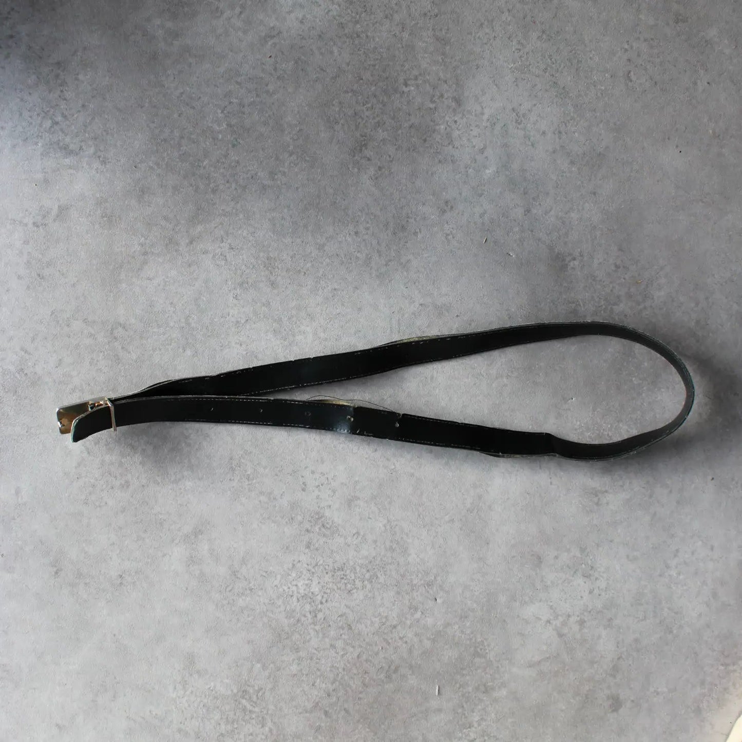 Yves Saint Laurent Leather Belt – Black/Gold (Man-115cm)