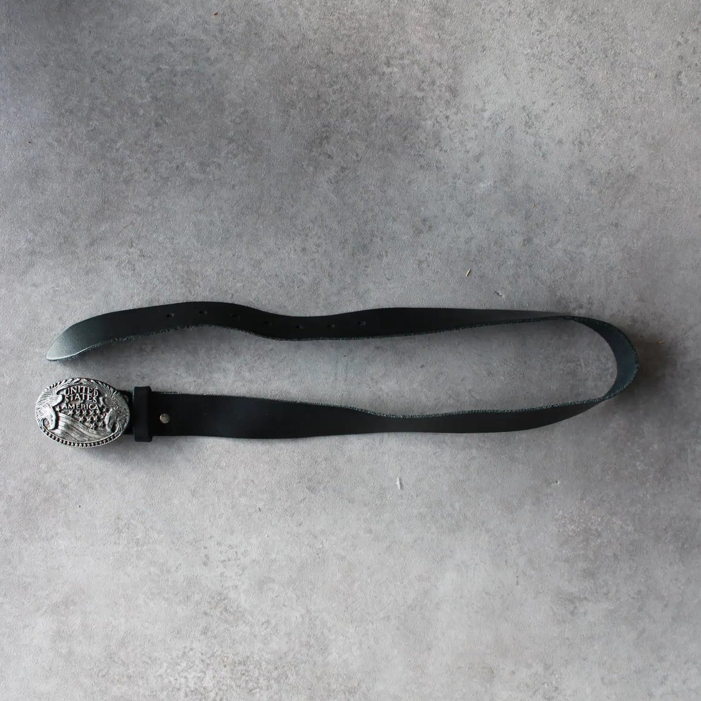 USA Vintage Metal Buckle Belt – Black (Woman-83cm)