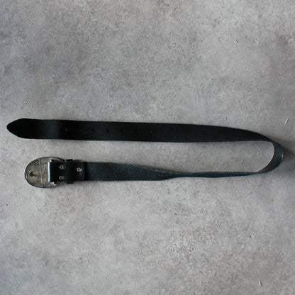 USA Vintage Metal Buckle Belt – Black (Woman-83cm)