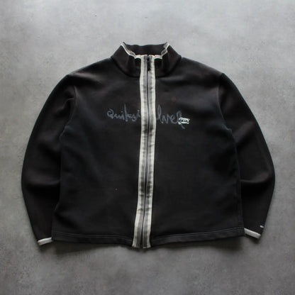 Quiksilver Zip Up Jacket – Black/Grey (Man-L, Flawed)