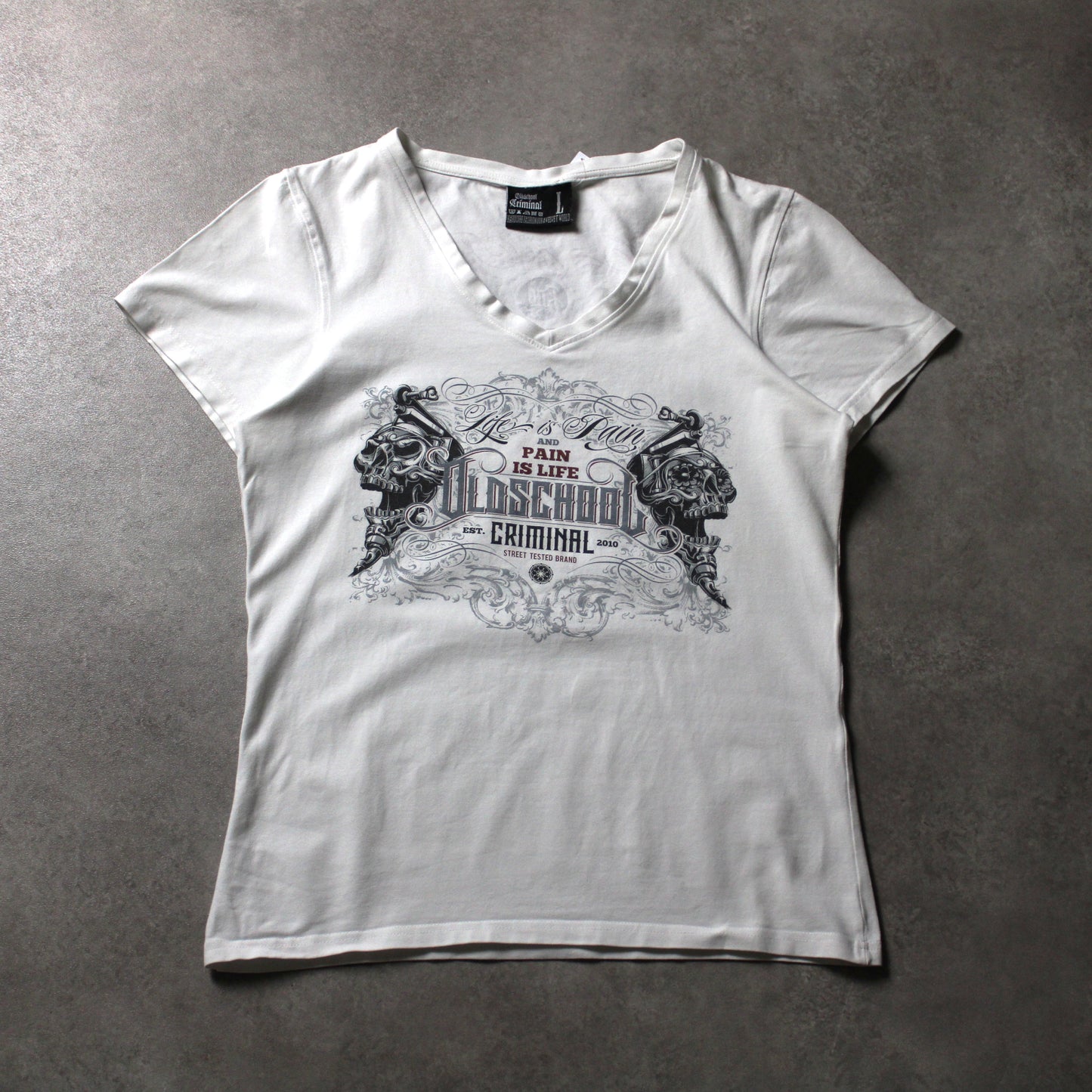 Oldschool Criminal T-Shirt (Damen-L)