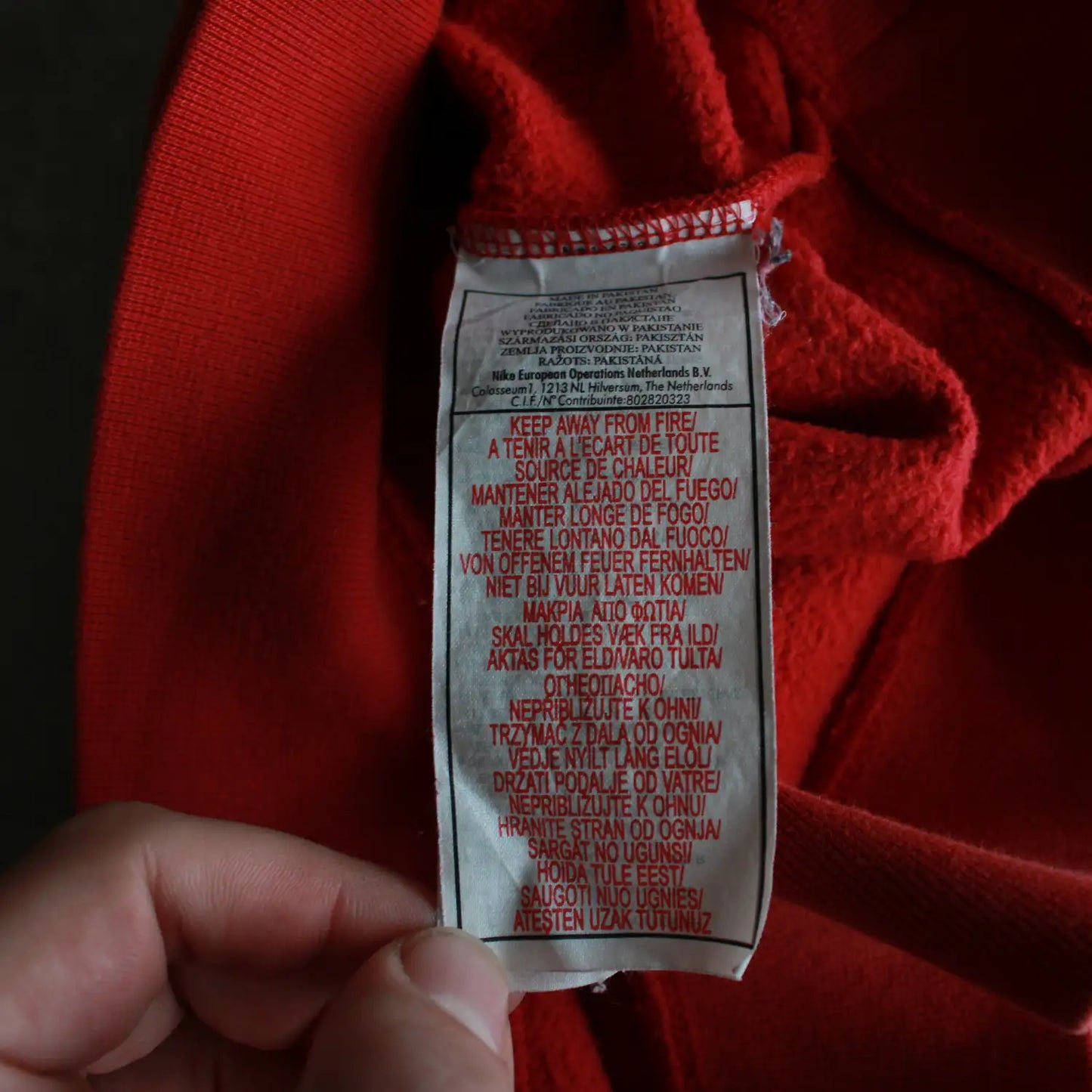 Nike Embroidered Crewneck – Red/Grey (Teen-M)