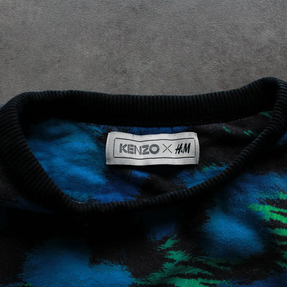 Kenzo x H&M Embroidered Crewneck – Blue/Green Pattern (Man-L)