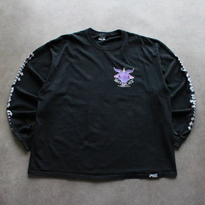 Staycold Apparel Back Printed Long Sleeve Tee – Black/Purple (Man-XXL)
