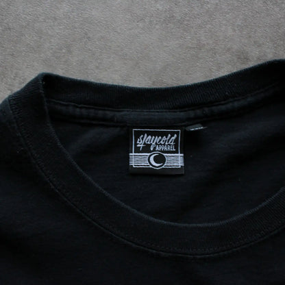 Staycold Apparel Back Printed Long Sleeve Tee – Black/Purple (Man-XXL)