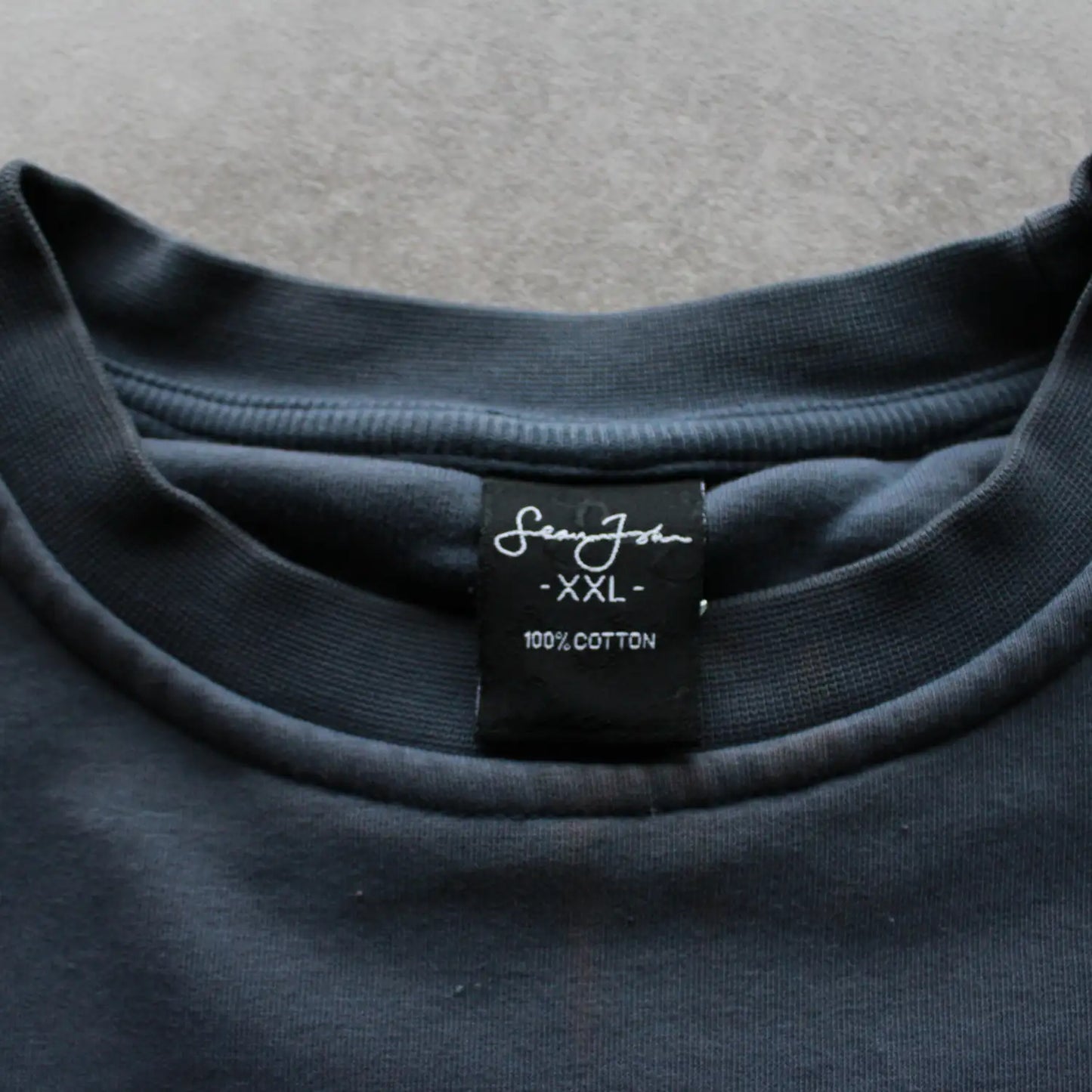 Sean John Embroidered Crewneck – Grey (Man-XXL)