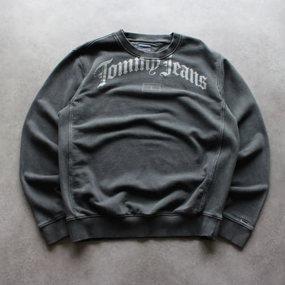 Tommy Jeans Printed Crewneck – Grey (Man-L)