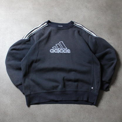 Adidas 00er Big Embrioed Rundhalspullover (Herren, L)