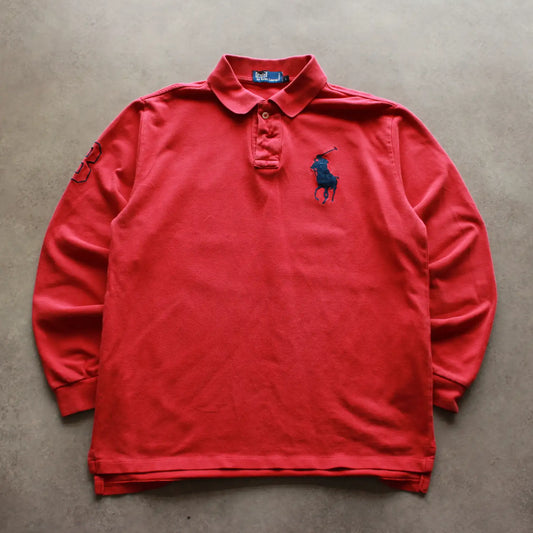 Ralph Lauren Big Pony Polo Shirt – Red (Man-L)