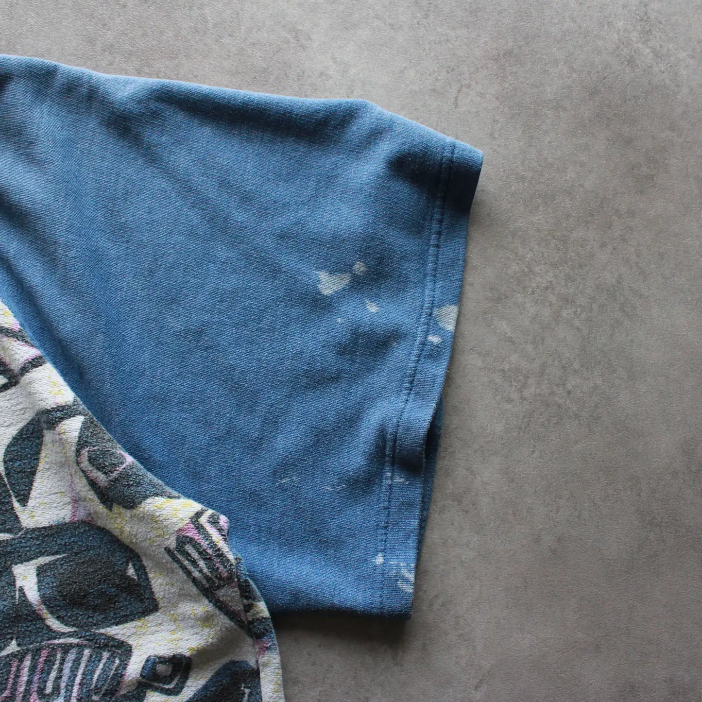 Uncle Sam Abstract Buttoned Tee – Blue/Grey (Man-M)