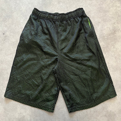 Unbranded Black Green Mesh Shorts XS