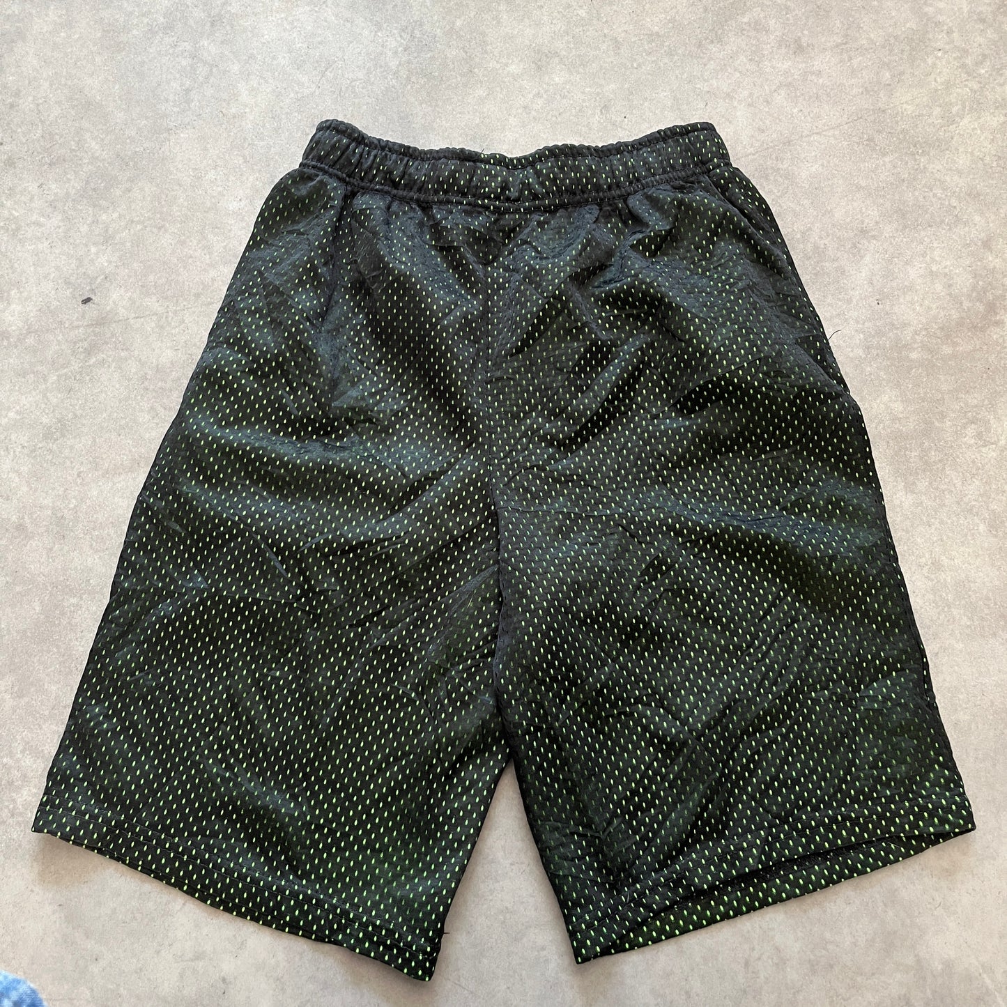 Unbranded Black Green Mesh Shorts XS