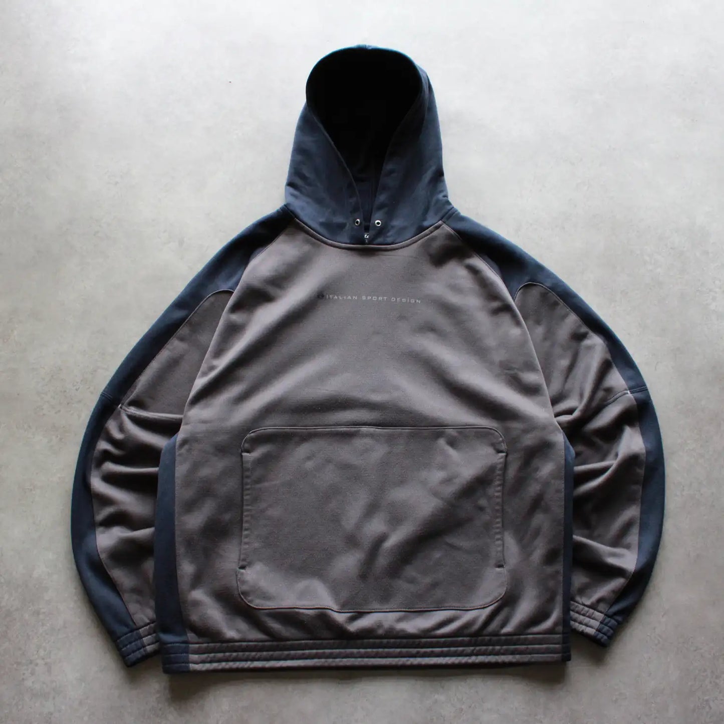 Lotto Center Printed Hoodie – Grey/Navy (Man-L)