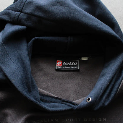 Lotto Center Printed Hoodie – Grey/Navy (Man-L)