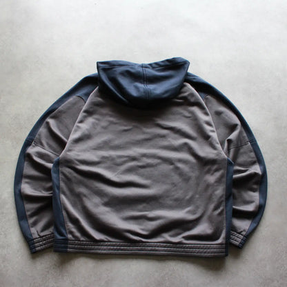 Lotto Center Printed Hoodie – Grey/Navy (Man-L)