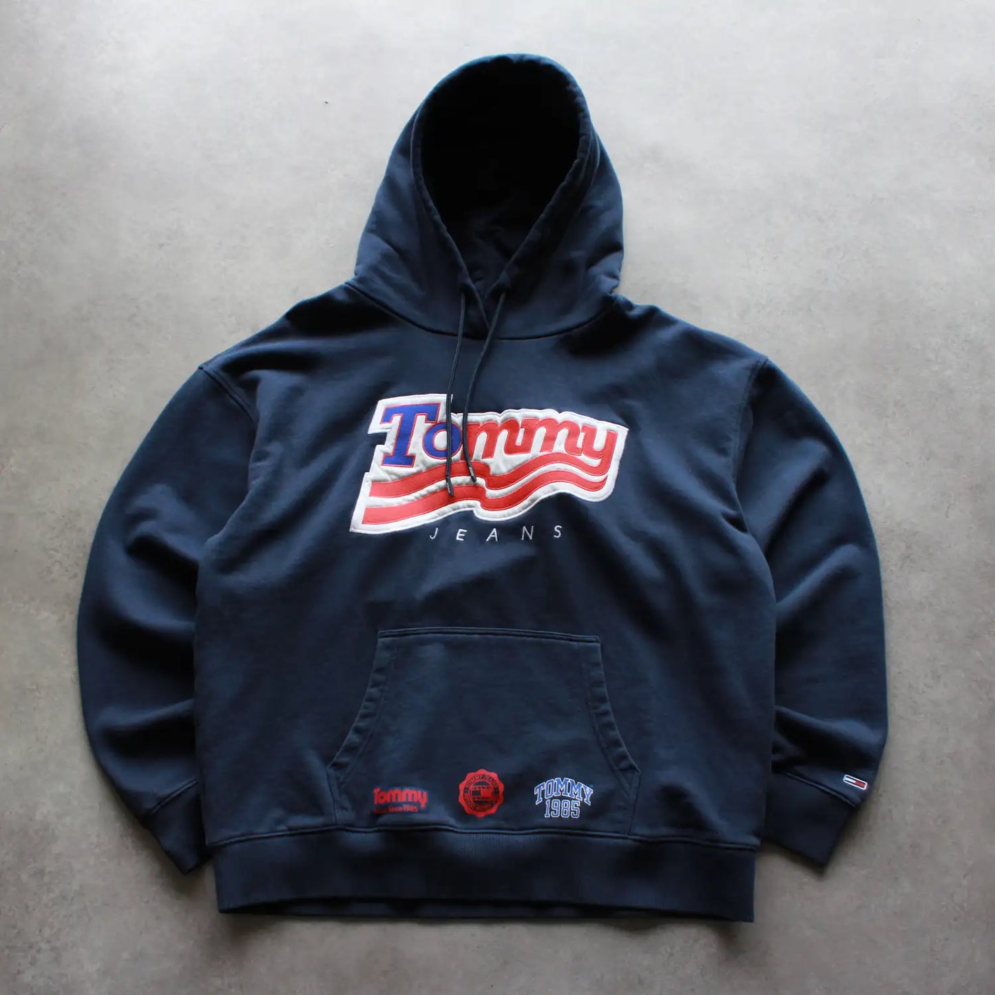 Tommy Jeans Embroidered Patch Hoodie – Navy (Man-L)