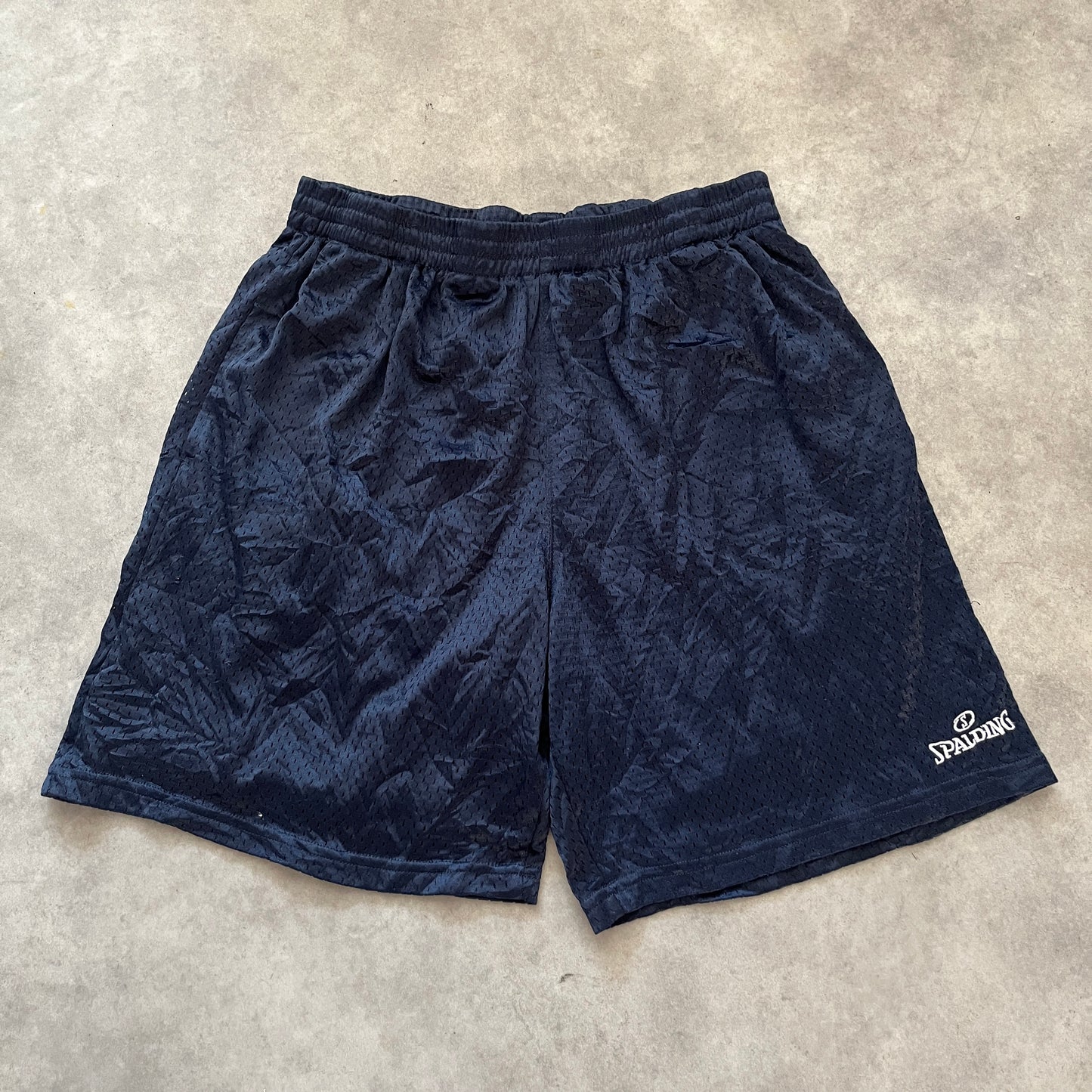 Spalding Navy Mesh Shorts XL