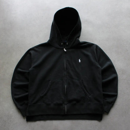 Ralph Lauren Zip-Up Hoodie – Black (Man-M)