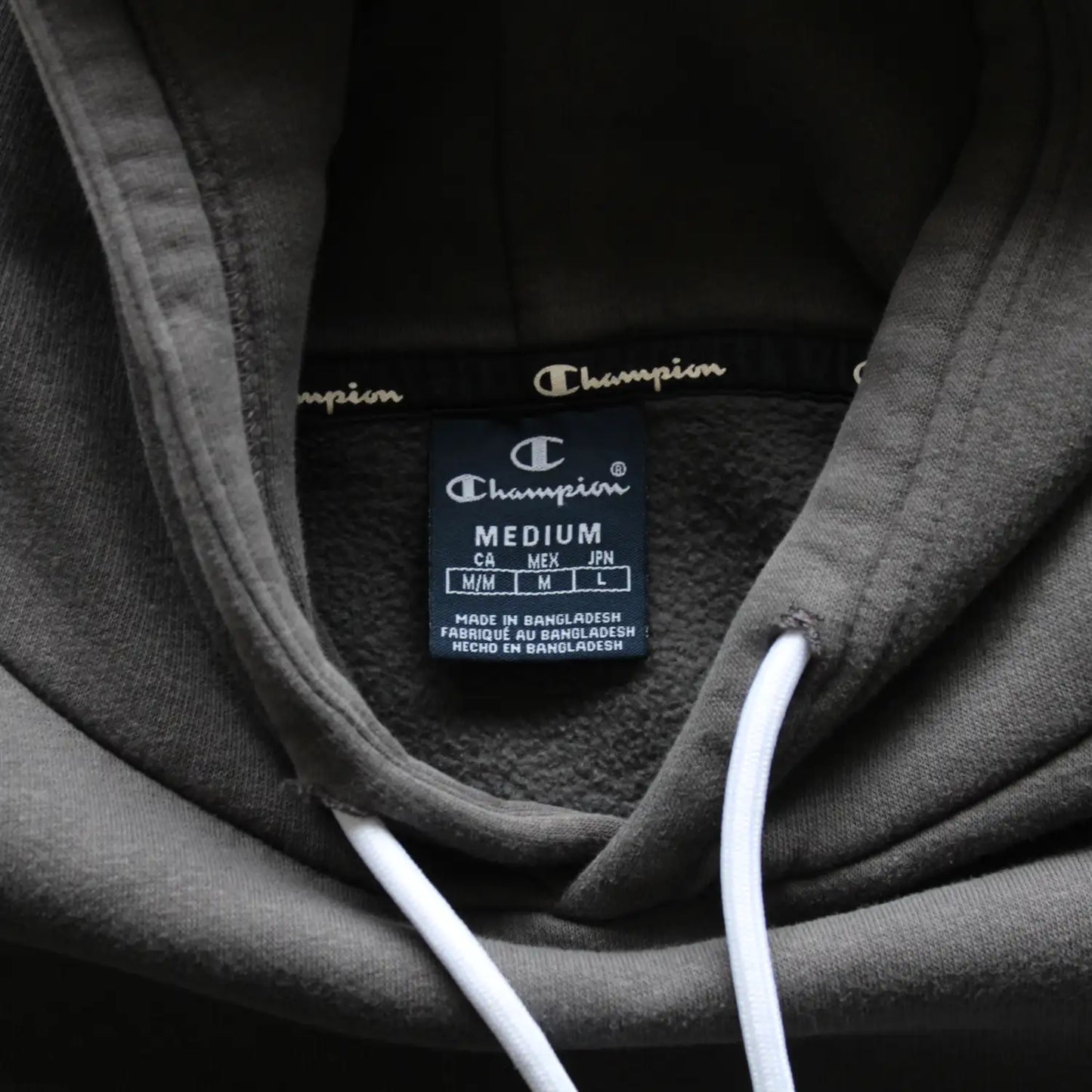 Champion Printed Hoodie – Grey (Man-M)