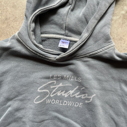 Reebok Grey Cropped Hoodie XL