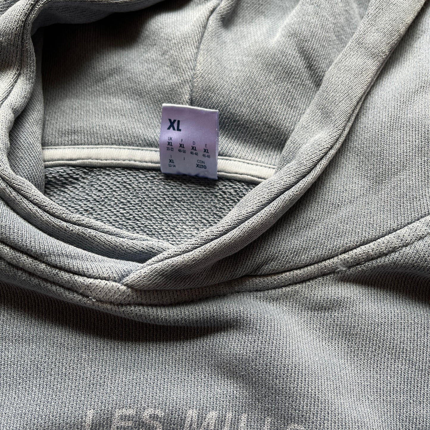 Reebok Grey Cropped Hoodie XL
