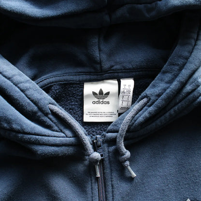 Adidas Trefoil Embroidered Zip-Up Hoodie – Navy (Man-L)
