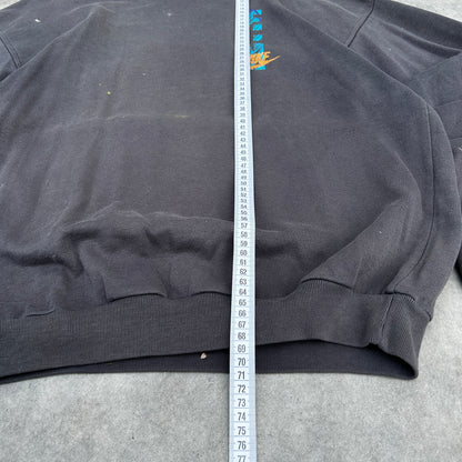 Y2K Nike Mini Swoosh Distressed Crewneck Sweatshirt L