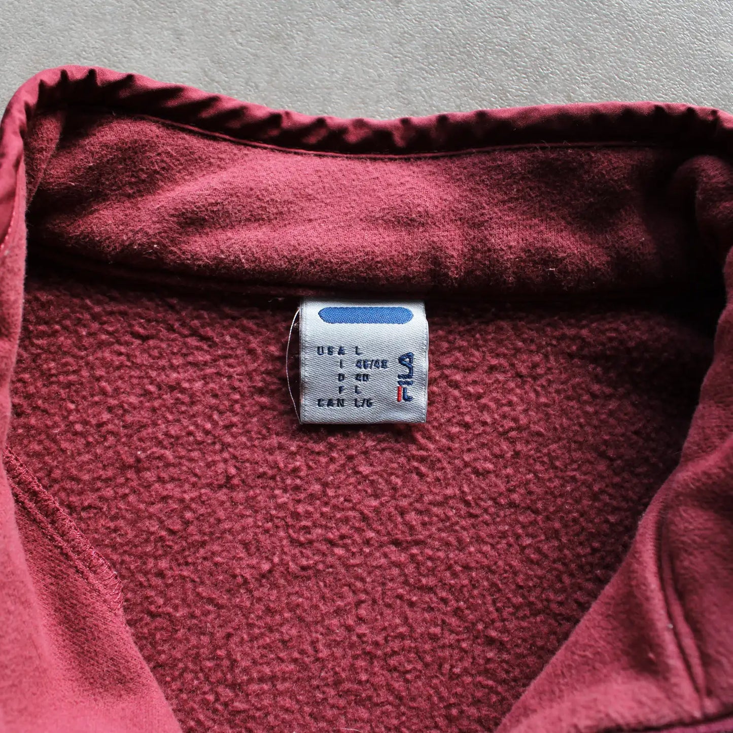 Fila Quarter-Zip Fleece – Burgundy (Woman-L)