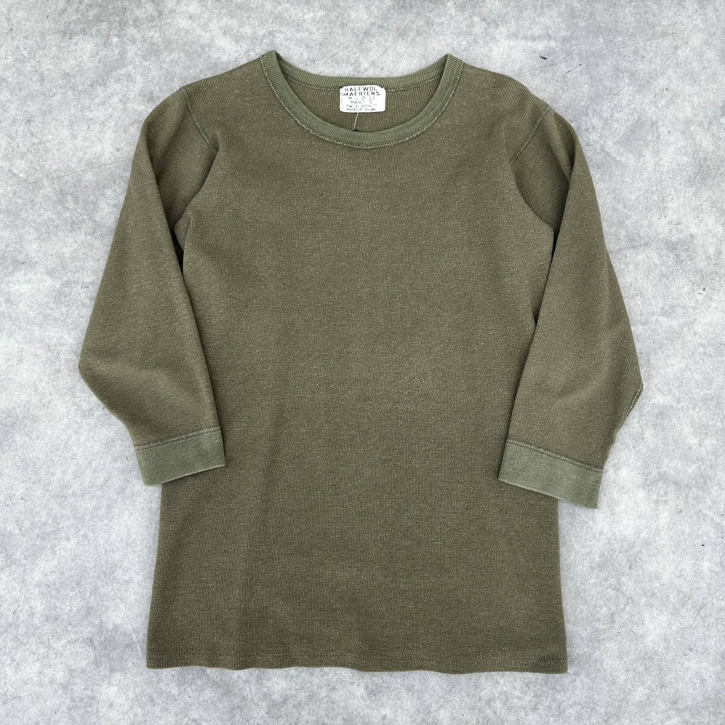 Vintage Dutch Army Half Wool Long Sleeve Thermal Shirt Maat 5
