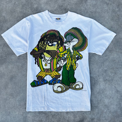 Vintage 1993 Looney Tunes Bugs Bunny Taz Rasta T-Shirt XL