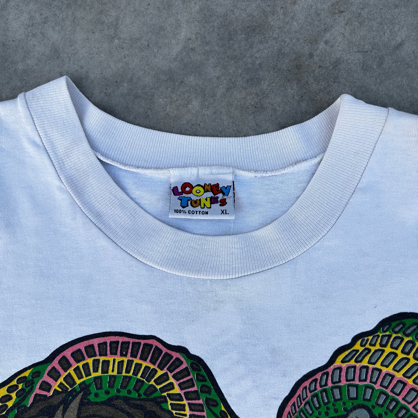 Vintage 1993 Looney Tunes Bugs Bunny Taz Rasta T-Shirt XL