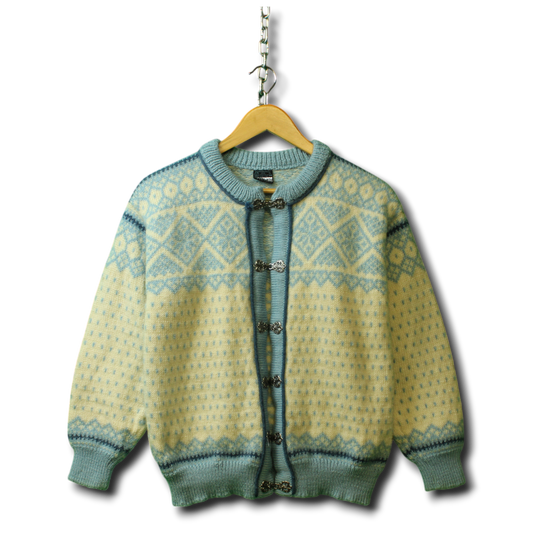 Dale of Norway – Gestrickter Pullover mit Knöpfen (Größe L)