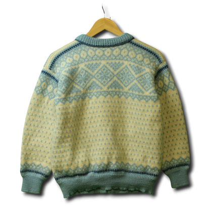 Dale of Norway – Gestrickter Pullover mit Knöpfen (Größe L)