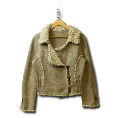 Vintage Buttoned Knitted Sweater (Size-L)