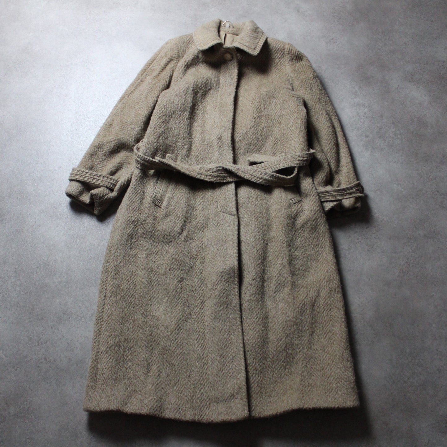Vintage Langer Stoffmantel (Damen-M)
