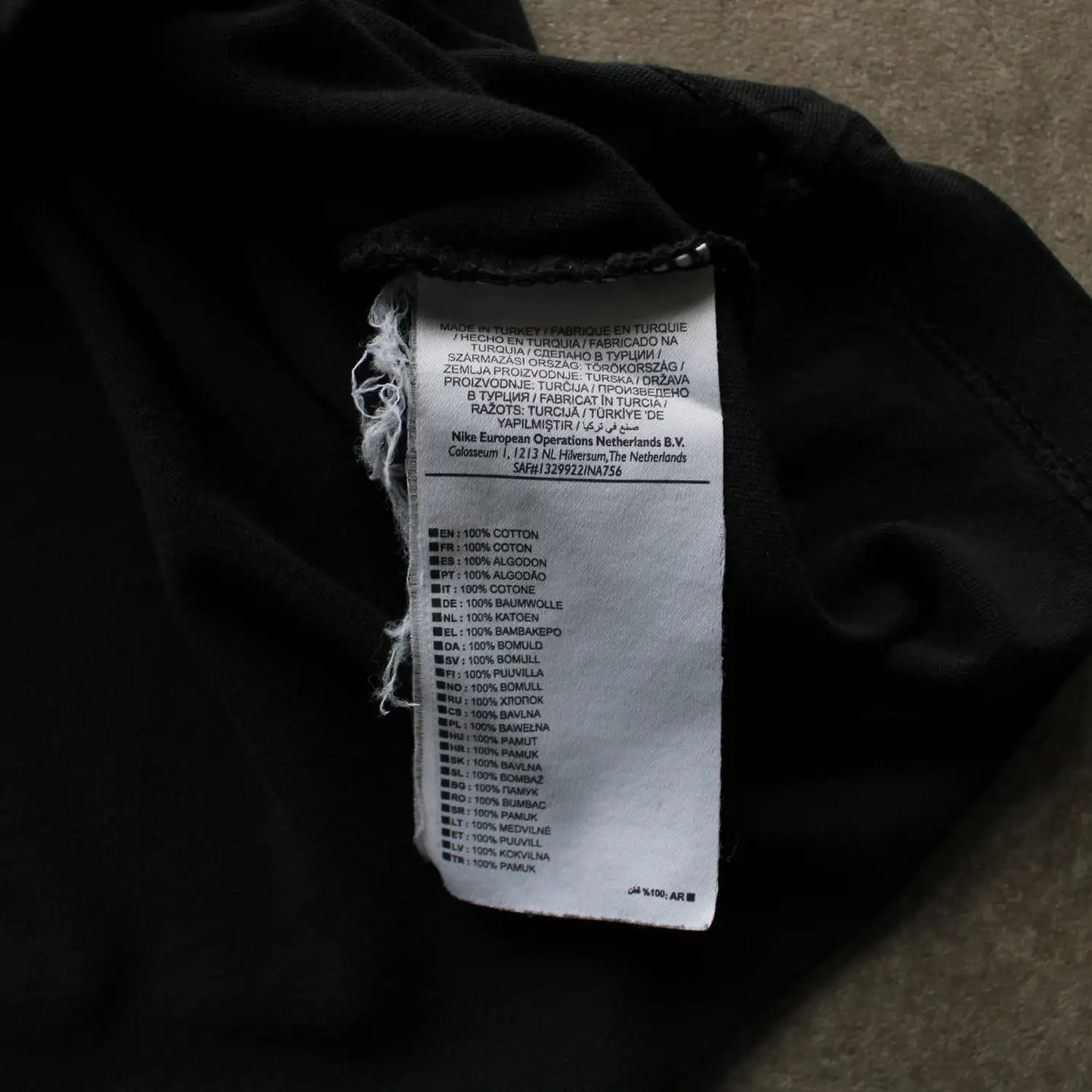 Nike Printed Logo Tee – Black/White (Man-S)