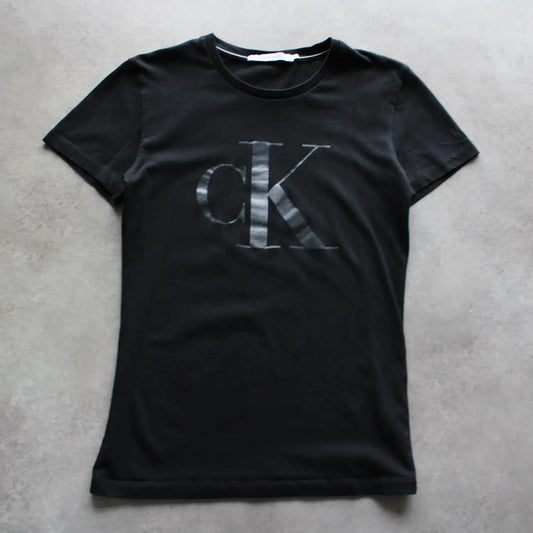 Calvin Klein Monogram Logo Tee – Black (Woman-S)