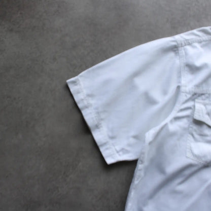 Davys Button-Up Short Sleeve Shirt – White (Man-L)