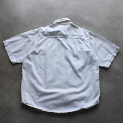 Davys Button-Up Short Sleeve Shirt – White (Man-L)