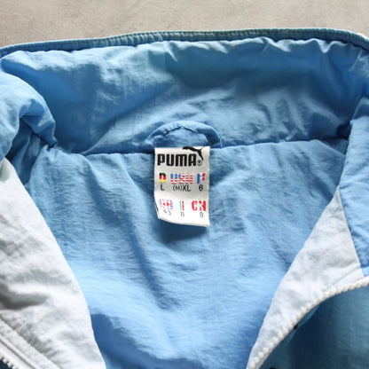 Puma Windwear Colorblock Jacket – White/Blue (Man-XL)