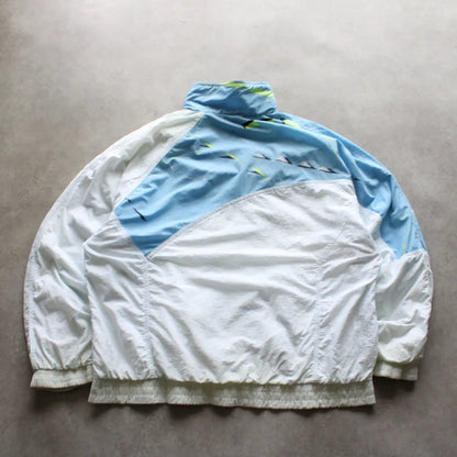 Puma Windwear Colorblock Jacket – White/Blue (Man-XL)